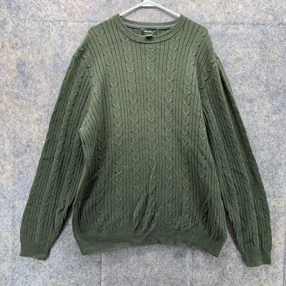 Eddie Bauer Sweater Men's Extra Large Tall Adult Green Long Sleeve Outdoors - Picture 1 of 15